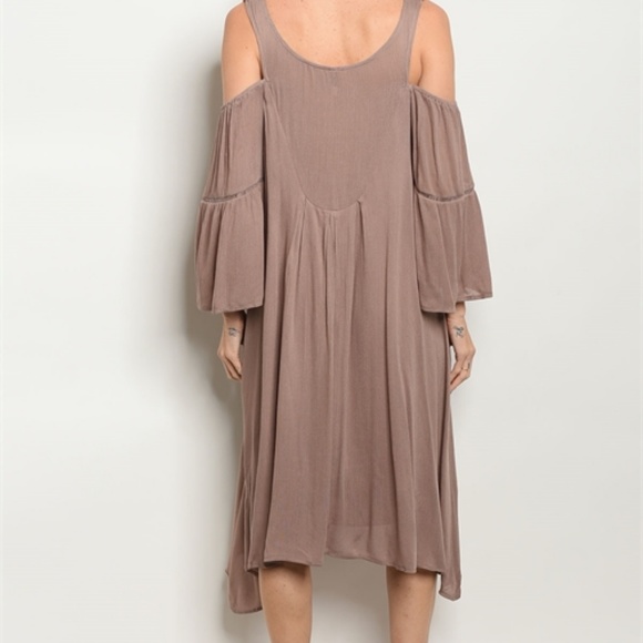 Adele Taupe Crochet Tunic Dress - Picture 2 of 2